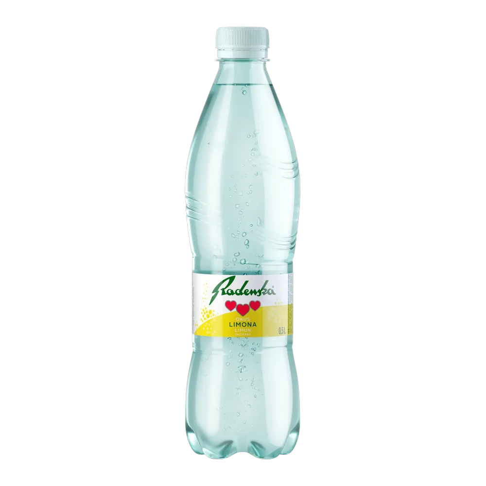 Radenska, Ujë me shije limoni, plastikë, 0,5 L